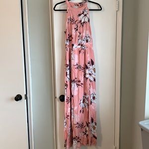 High neck maxi dress